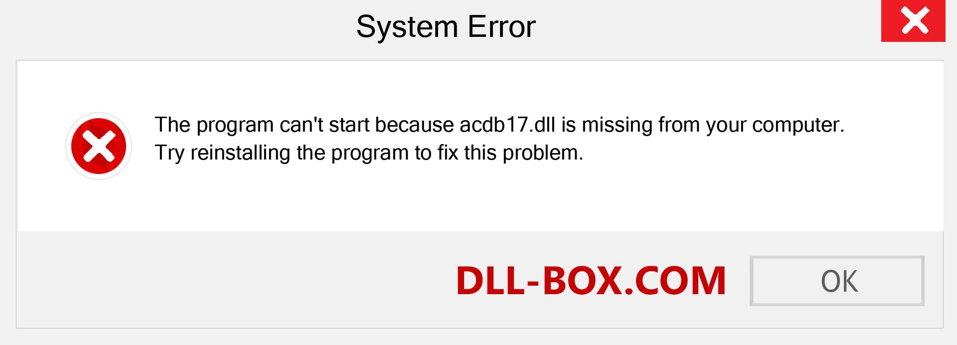  acdb17.dll file is missing?. Download for Windows 7, 8, 10 - Fix  acdb17 dll Missing Error on Windows, photos, images